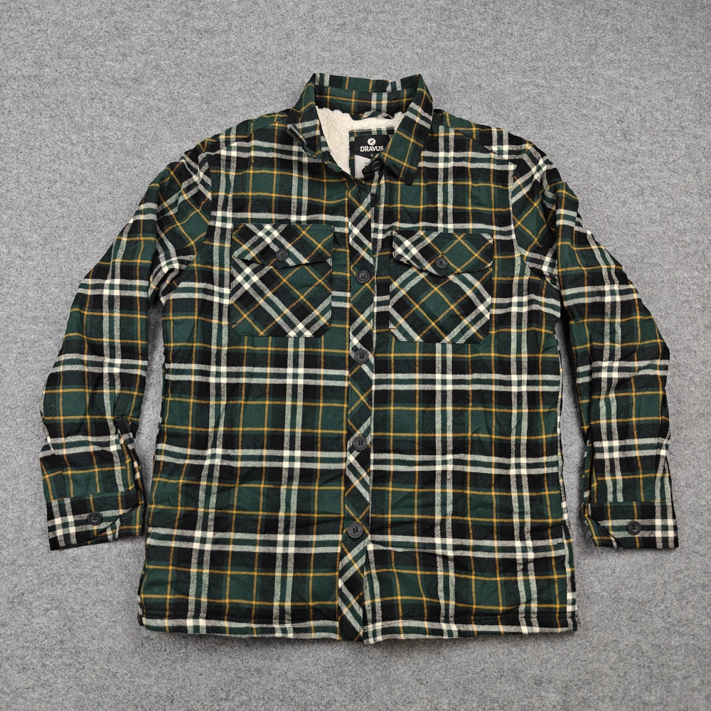 Dravus Jacket Mens Small Green Quilted Lined Sherpa Insulated Heading Nowhere